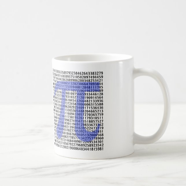 Taza De Café Pi 3.14 a cientos de dígitos (Derecha)