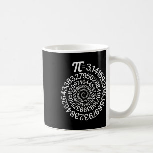 Taza De Café Pi = 3.14 Geek De Ciencia De Matemáticas Espirales