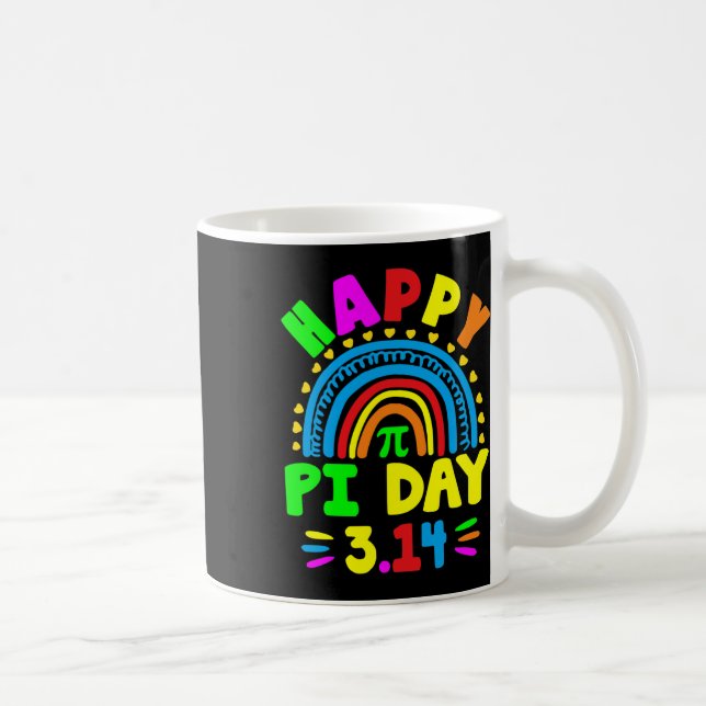 Taza De Café Pi Day 2025 Pi Day Rainbow (Derecha)