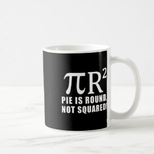 Taza De Café Pi Day Math 3.14 Pie redonda No cuadrada