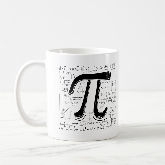 Taza De Café Pi Mug - El amante perfecto de las matemáticas (Izquierda)
