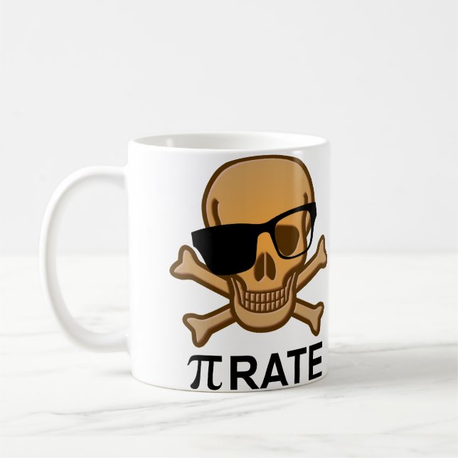 Taza De Café Pi Pirate Funny Math Geometry Mug Geek Nerd (Izquierda)