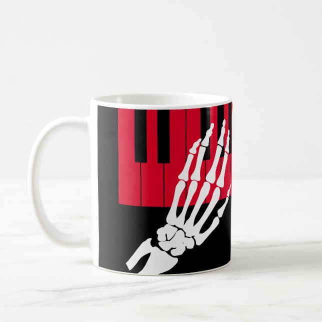 Taza De Café Pianista de esqueleto (Izquierda)