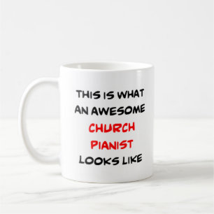 Taza De Café pianista de la iglesia, impresionante