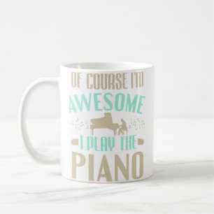 Taza De Café Pianista Música Clásica SOY INCREÍBLE TOCO EL PIAN