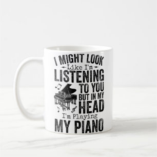 Taza De Café Pianista Podría Parecer Que Estoy Escuchando Tocan