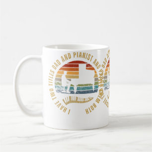 Taza De Café Pianista y padre orgulloso hombres divertidos pian