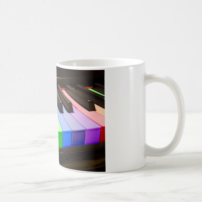 Taza De Café Piano del arco iris (Derecha)