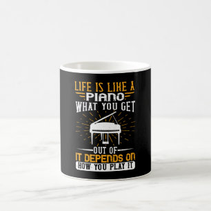 Taza De Café Piano - La Vida Es Como Un Piano