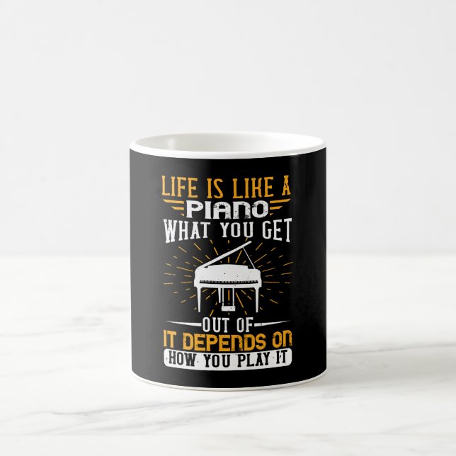 Taza De Café Piano - La Vida Es Como Un Piano (Centro)