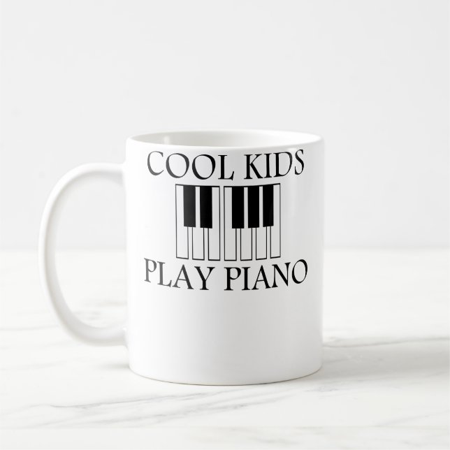 Taza De Café Piano 	 Men Women And Kids Styles (Izquierda)