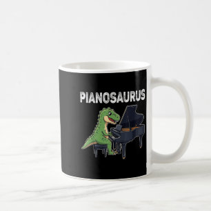 Taza De Café Pianosaurus Funny Dinosaur Tocando Piano Kids Musi
