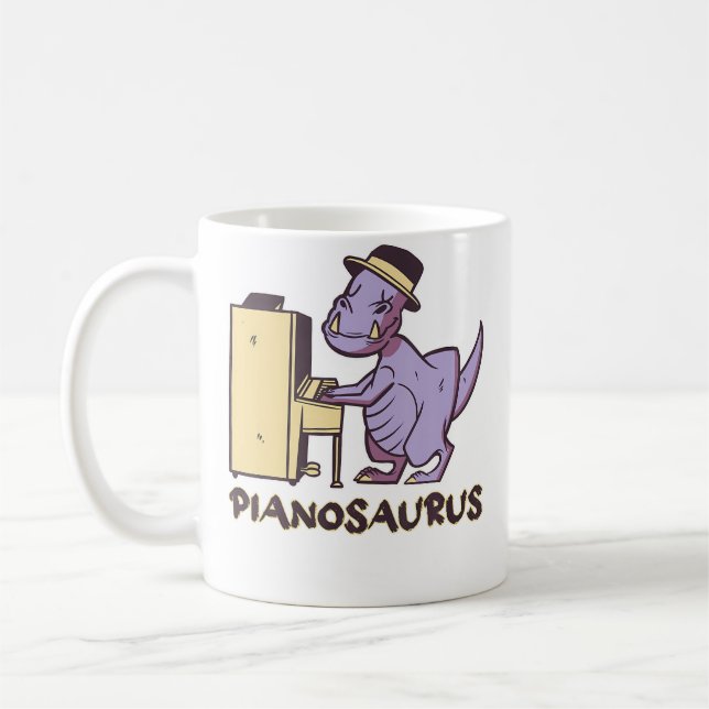 Taza De Café Pianosaurus Piano (Izquierda)