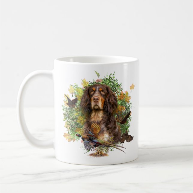 Taza De Café Picardía Spaniel, temporada de caza (Izquierda)