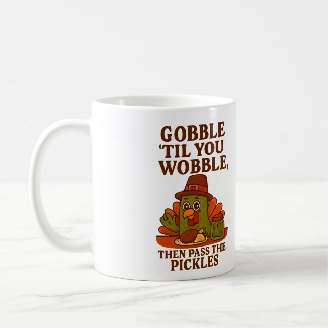 Taza De Café Pickle Thanksgiving Mug (Izquierda)