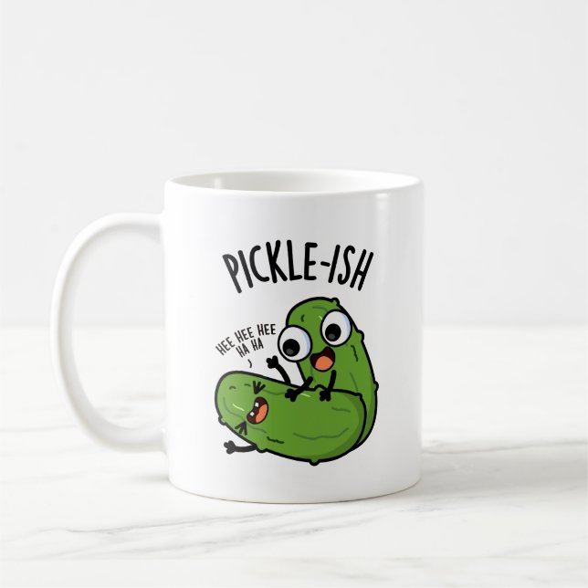 Taza De Café Pickle Ticklish Gracioso Pickle Puns (Izquierda)