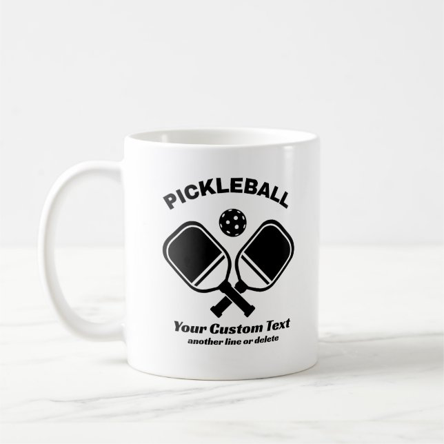 Taza De Café Pickleball Club Paddle & Ball Personalizado (Izquierda)
