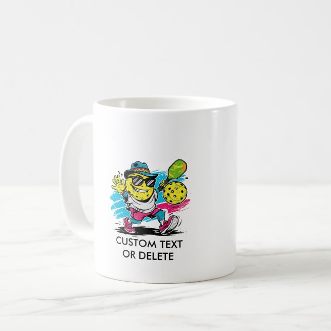 Taza De Café pickleball divertido (Anverso izquierdo)