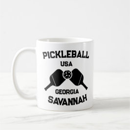 Taza De Café Pickleball Paddle & Ball Savannah Georgia Personal