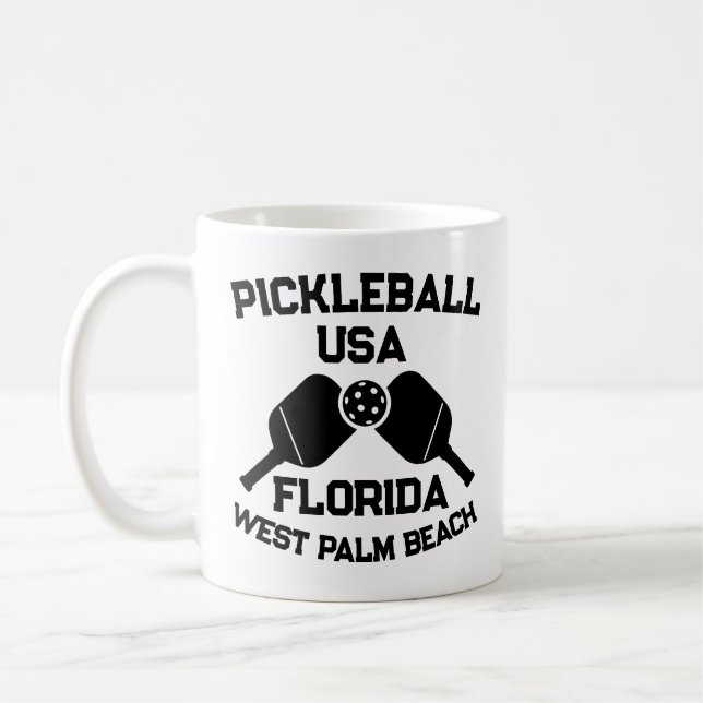 Taza De Café Pickleball Paddle Ball West Palm Beach Estados Uni (Izquierda)