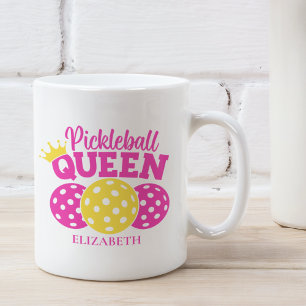 Taza De Café Pickleball Queen, Gift for Pickleball Lover