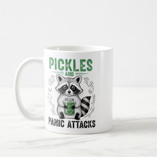 Taza De Café Pickles And Panic Attacks Salud Mental Retro Racc