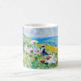 Taza De Café Pícnic Impresionista en la Costa – Gente junto al 