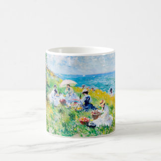 Taza De Café Pícnic Impresionista en la Costa – Gente junto al