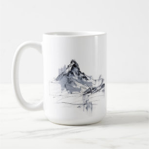 Taza De Café Pico de montaña abstracto