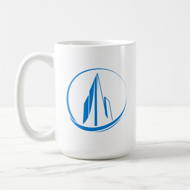 Taza De Café Pico de paisaje urbano de edificio abstracto Círcu (Izquierda)