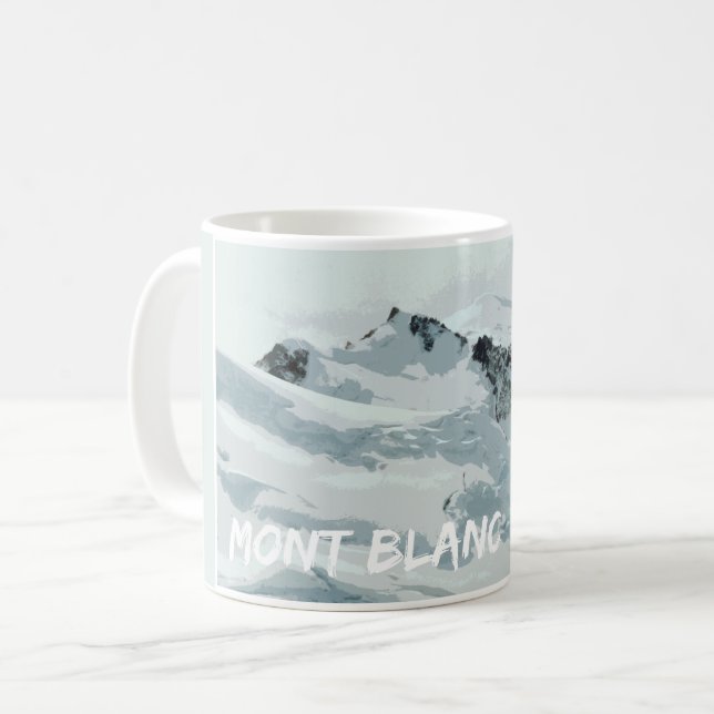 Taza De Café Pico Mont Blanc, Francia (Anverso izquierdo)
