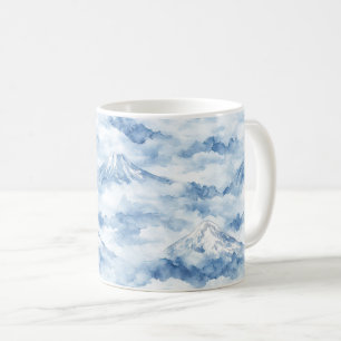 Taza De Café Picos Brumosos – Paisaje Montañoso Acuarela (10)