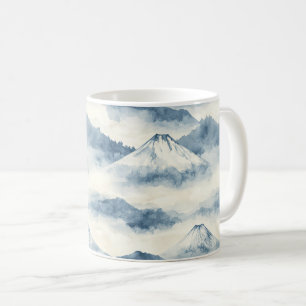 Taza De Café Picos Brumosos – Paisaje Montañoso Acuarela (9)