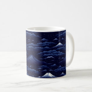 Taza De Café Picos iluminados por estrellas – Cielo de montaña