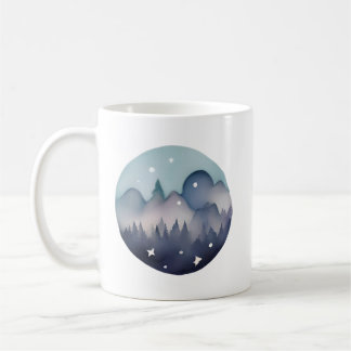 Taza De Café Picos susurros en el atardecer