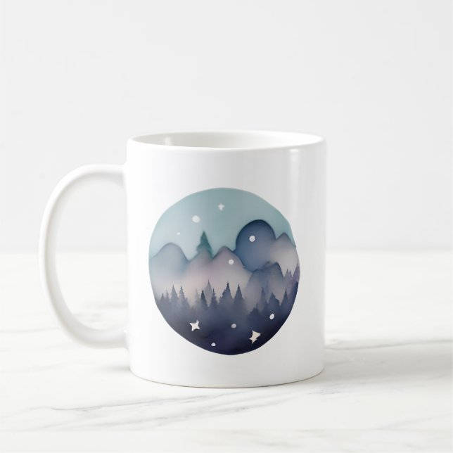 Taza De Café Picos susurros en el atardecer (Izquierda)