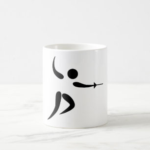 Taza De Café Pictograma de cercado competitivo y olímpico
