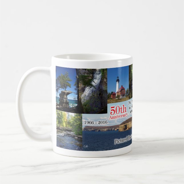 Taza De Café Pictured Rocks 50th Aniversario Mug (Izquierda)