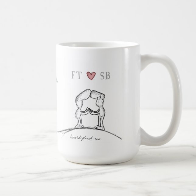 Taza De Café Pie de SB del corazón (Derecha)