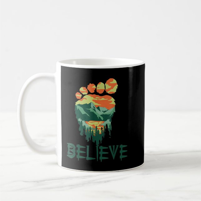 Taza De Café Pie gigante Sasquatch Foot Yeti Cree Camping Sende (Izquierda)