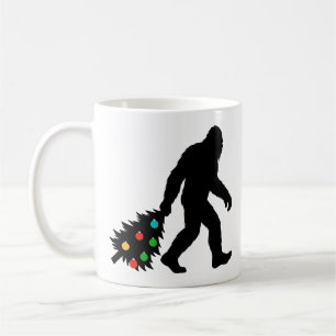 Taza De Café Pie Grande arrastrando árbol de Navidad