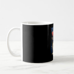 Taza De Café Pie grande bigfoot sasquatch bandera americana pat