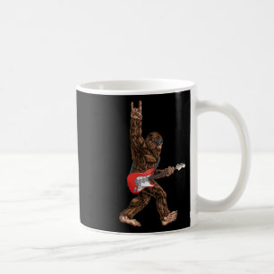 Taza De Café Pie Grande Jugando Un Rock De Guitarra Eléctrica E