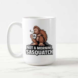 Taza De Café Pie grande por la mañana - Sleepy Sasquatch con ca