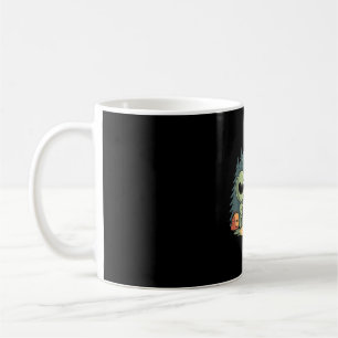 Taza De Café Pie grande y alienígena hoguera divertido sasquatc