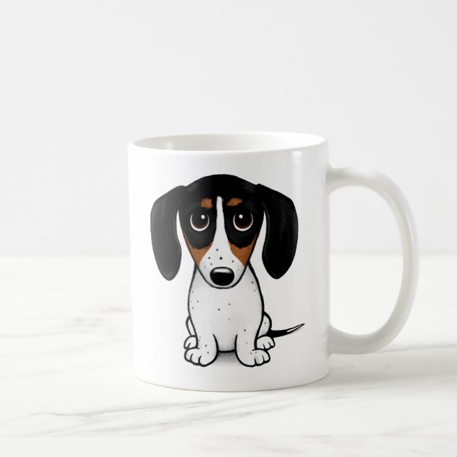 Taza De Café Piebald Dachshund | Café de cachorro de cachorro d (Derecha)