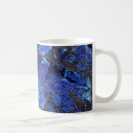 Taza De Café Piedra de mármol azul elegante