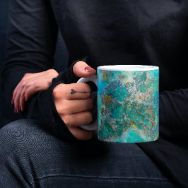Taza De Café Piedra mineral de crisocolal azul