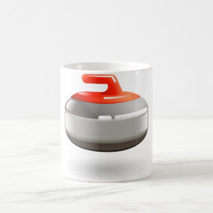 Taza De Café Piedra Roja de Curling Deportes de Invierno