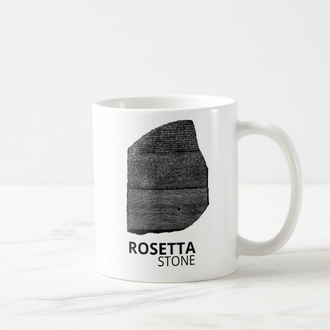 Taza De Café Piedra Rosetta: Lenguaje Jeroglífico del Antiguo E (Derecha)